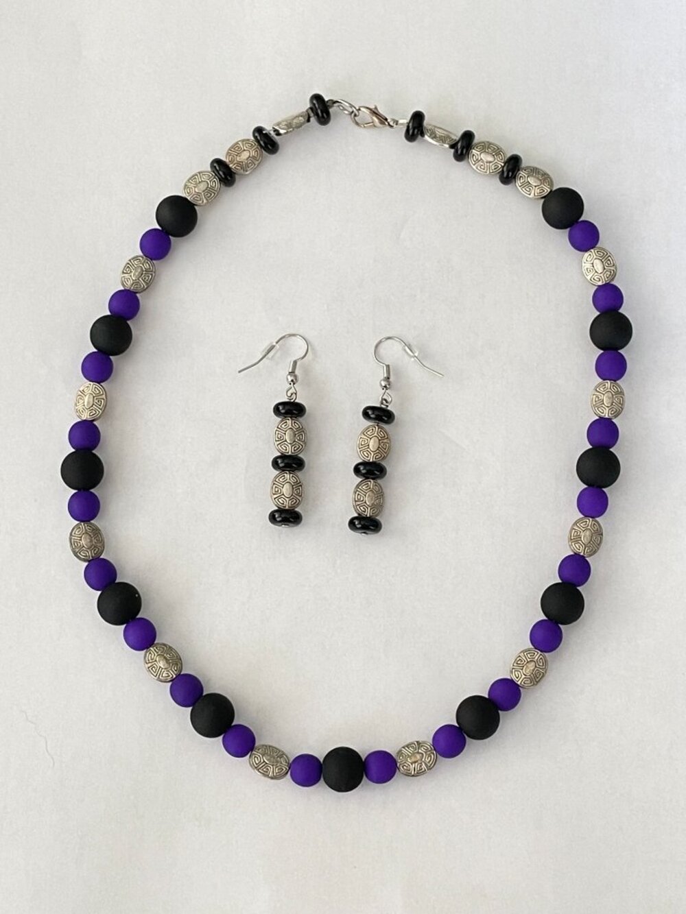 Modern Aztec Necklace and Earrings - Picture 4 of 5